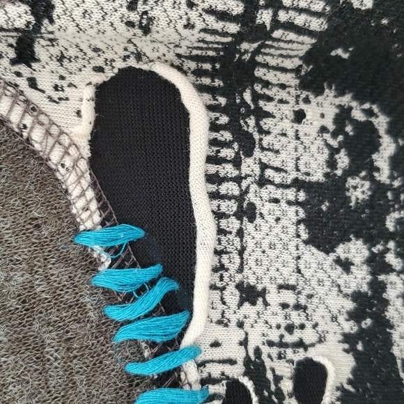 Forla Paris Large Art Dress Rag Doll Grey Stitches Patchwork 2000s - Picture 8 of 14